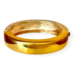 1970's Vintage GIVENCHY Gld & Silver Plated Heavy Bangle Bracelet