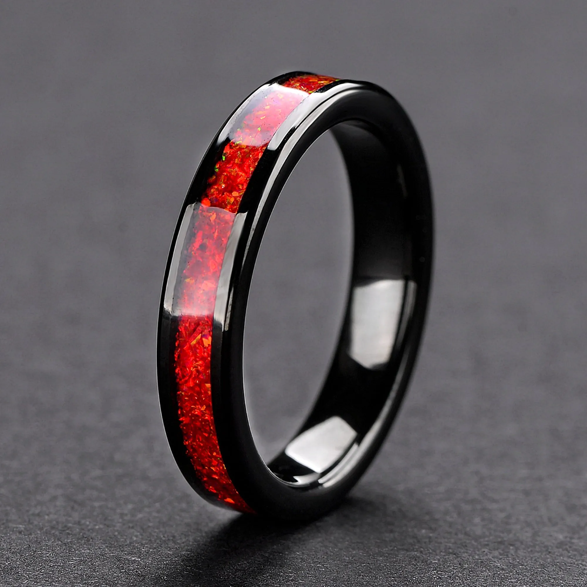 2 PCs Engagement Ring Set | Stainless Steel Ring for Women | Tungsten Wedding Bands for Her