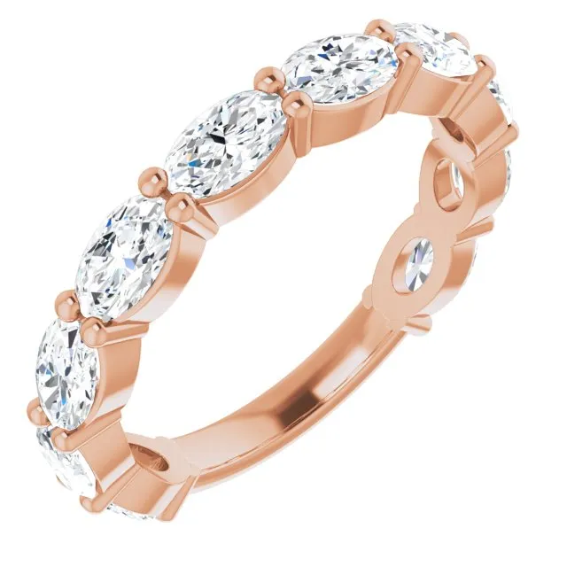 2.21 ct. Oval Cut Diamond Wedding Band