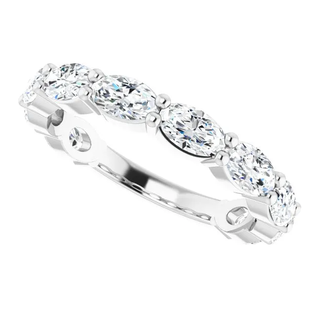 2.21 ct. Oval Cut Diamond Wedding Band