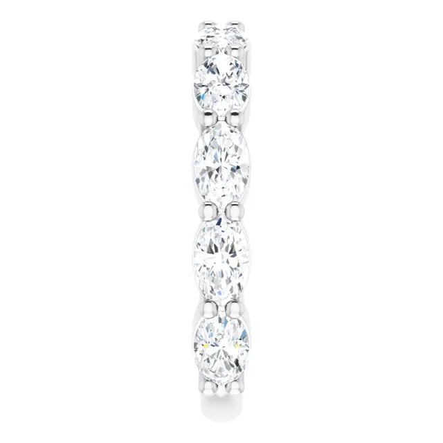 2.21 ct. Oval Cut Diamond Wedding Band