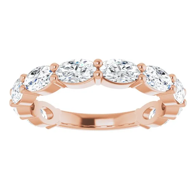 2.21 ct. Oval Cut Diamond Wedding Band