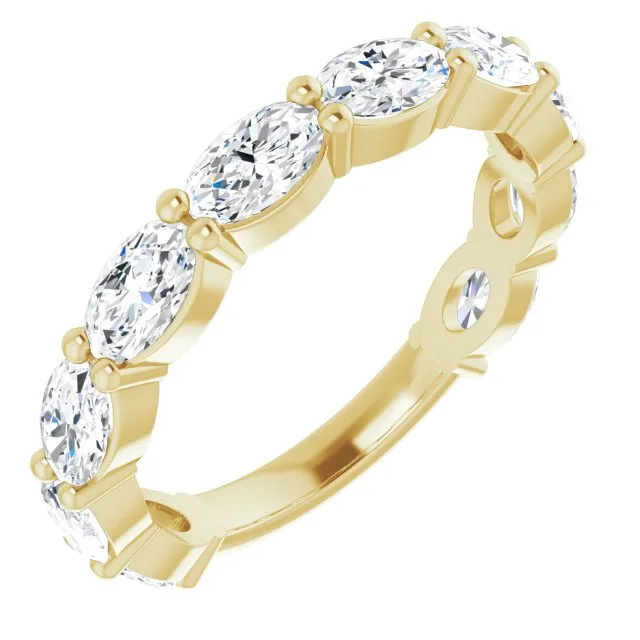 2.21 ct. Oval Cut Diamond Wedding Band