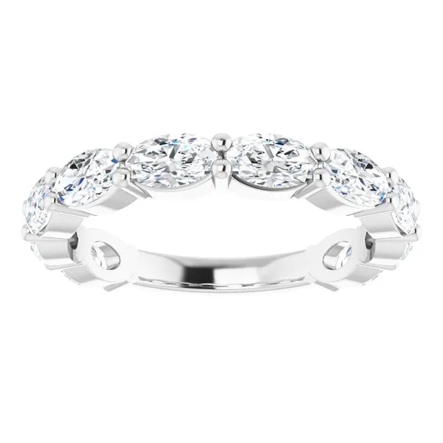 2.21 ct. Oval Cut Diamond Wedding Band