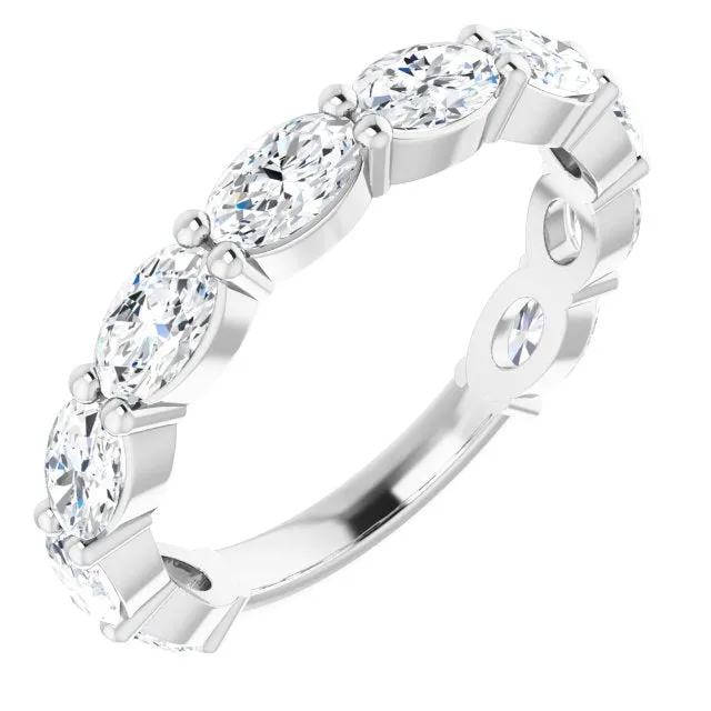 2.21 ct. Oval Cut Diamond Wedding Band