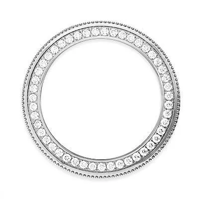 2.5 Carats Round Custom Earth Mined Diamond Bezel Fit To Rolex Datejust Watch