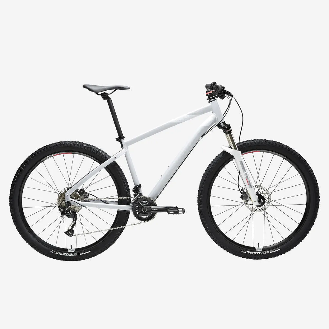 27.5 Inch WOMEN'S MOUNTAIN BIKE ROCKRIDER ST 540 - Grey