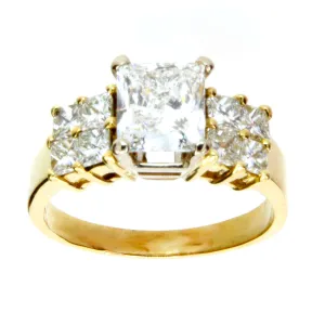3.27ct Radiant Cut Diamond Engagement Ring