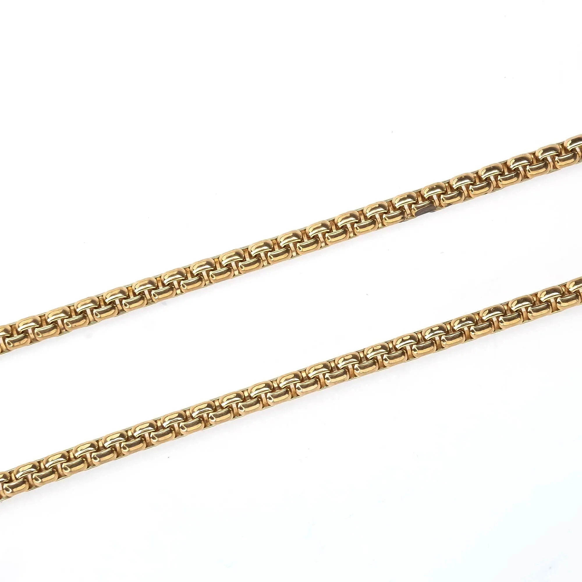 3.5mm Wide 27" Venetian Box Link Chain in 10K Yellow Gold - 35.9 grams