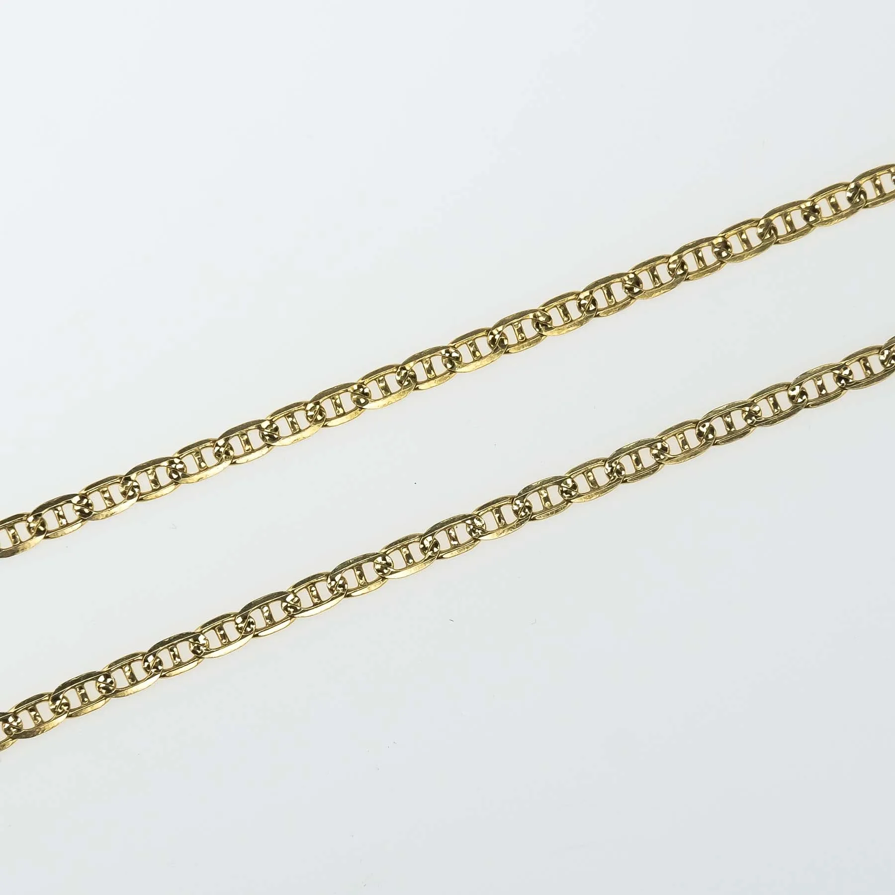 3mm Wide Mariner Anchor Link 20" Chain Necklace in 14K Yellow Gold