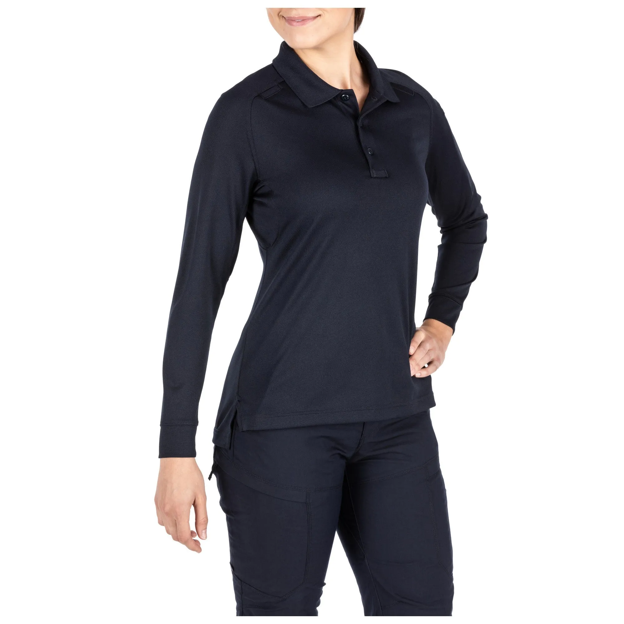 5.11 Tactical Women's Performance Long Sleeve Polo Dark Navy