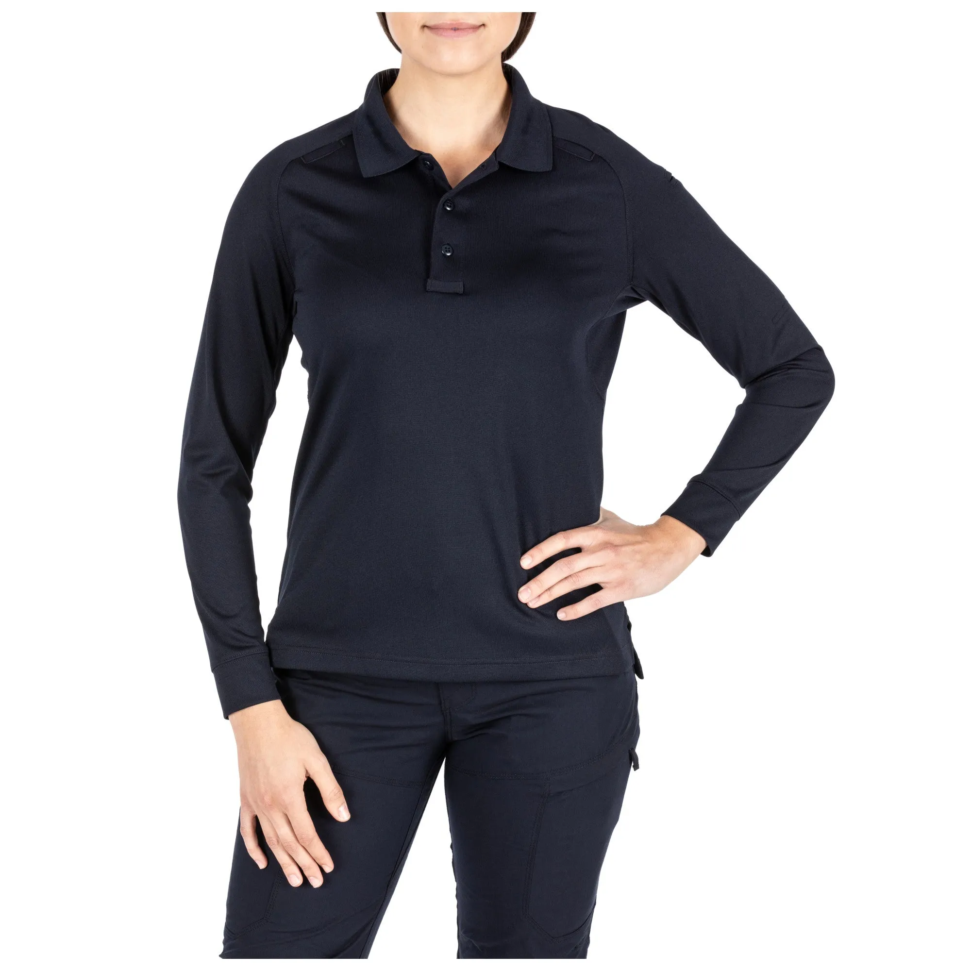 5.11 Tactical Women's Performance Long Sleeve Polo Dark Navy