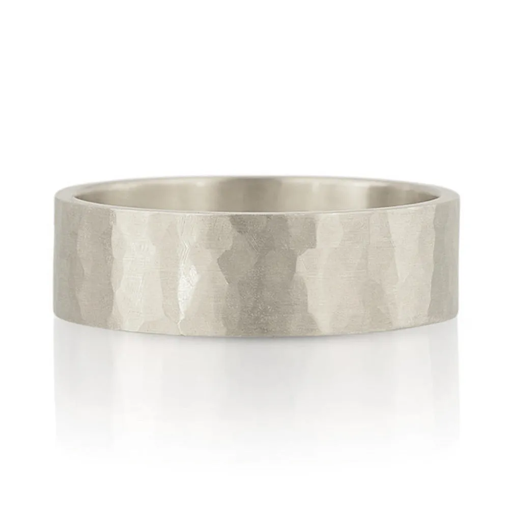 6mm Hammer Texture Band