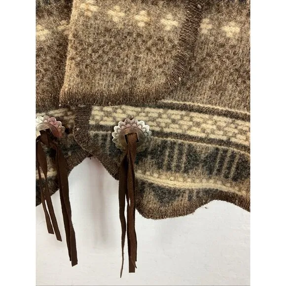 90s womens WOOLRICH vintage southwestern aztec blanket open wool vest size M