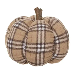9.8" PLAID PUMPKIN