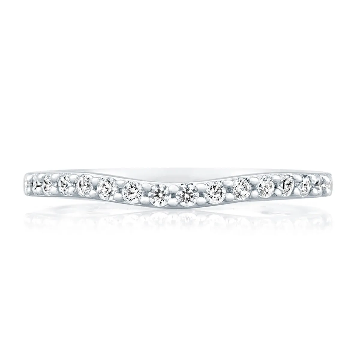 A. Jaffe Delicate Pave Contour Wedding Band MRS477/24