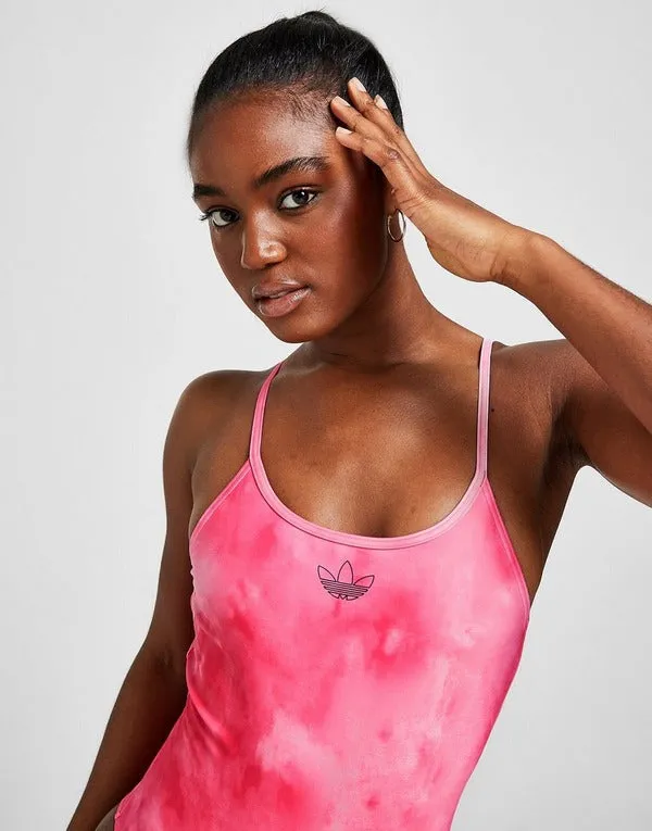 adidas Originals Ladies Strappy Tie-Dye Swimsuit