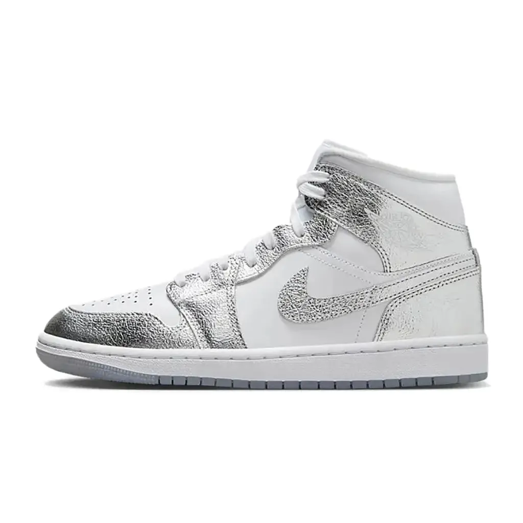 Air Jordan 1 Mid 'Metallic Silver'