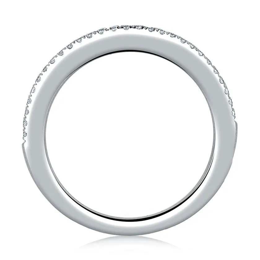 A.Jaffe Delicate Pavé Contoured Diamond Wedding Band MR1556/15