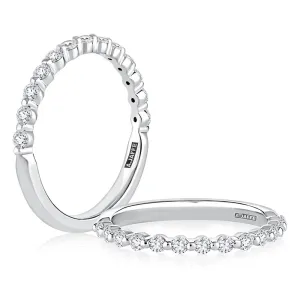 A.JAFFE Delicate Shared Single Prong Halfway Diamond Wedding Band WRRDK1243H/39