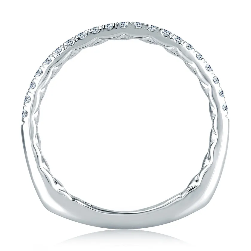 A.Jaffe Signature Unique Delicate Diamond Quilted Wedding Band MRS766Q/16