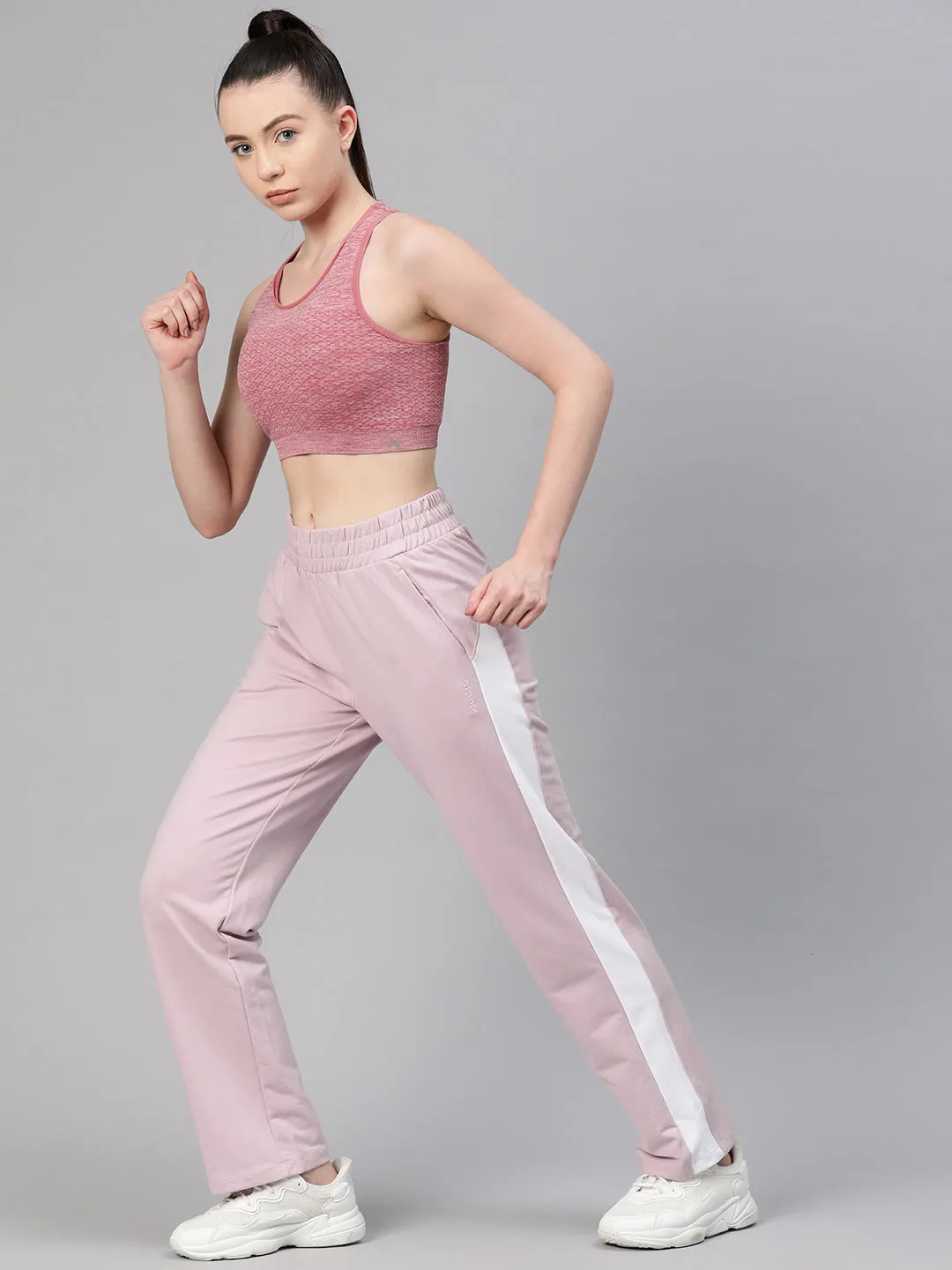 Alcis Women Solid Regular-Fit Track Pants