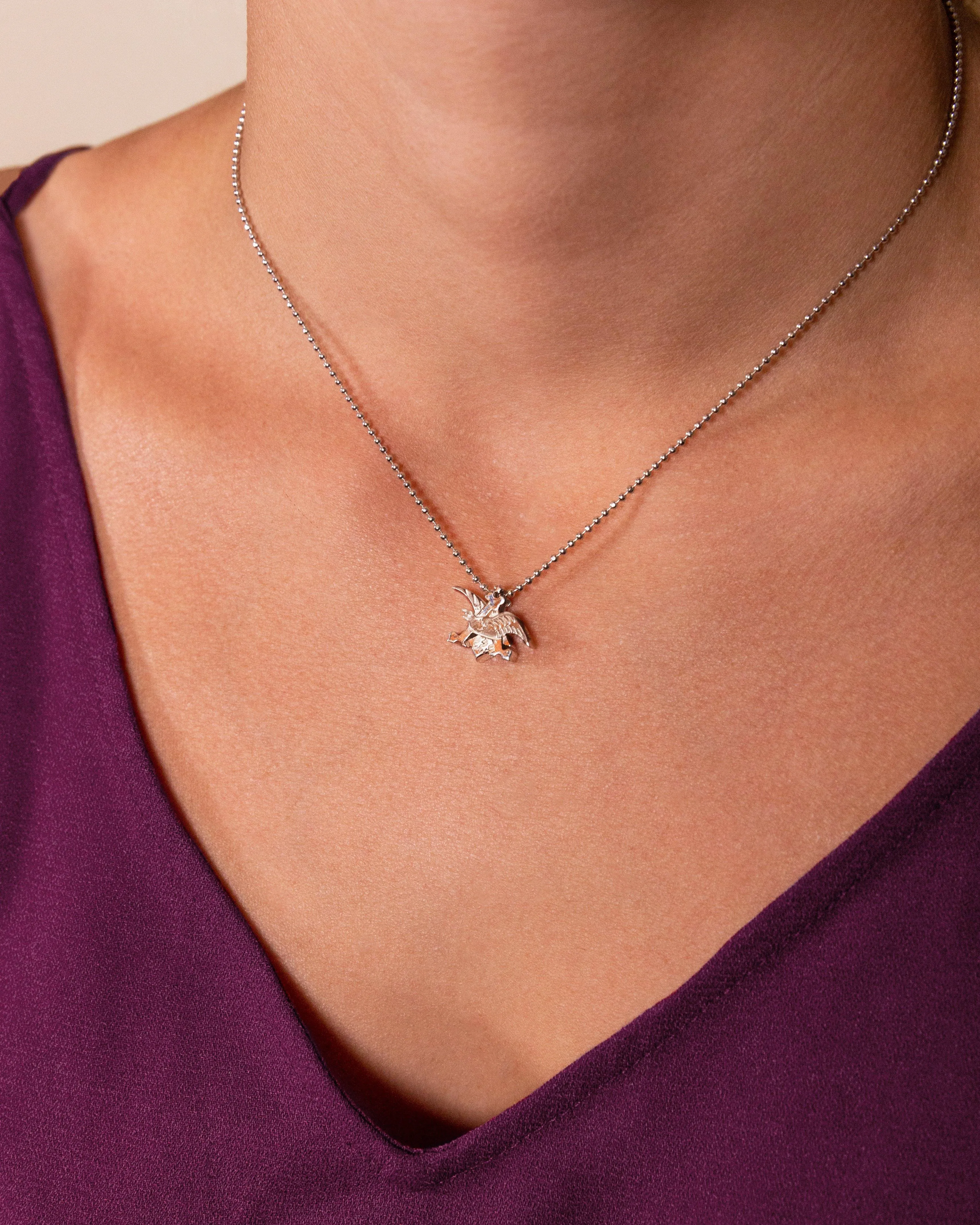 Alex Woo Silver Anheuser-Busch Necklace