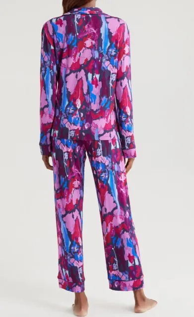 Alivia Sofia PJ Long Set - Magenta Paint Burst