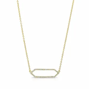 All Diamond Mini Marquis Necklace | Yellow Gold