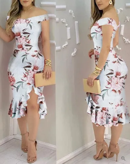 Anisa® | Shiny Off-Shoulder Cocktail Dress
