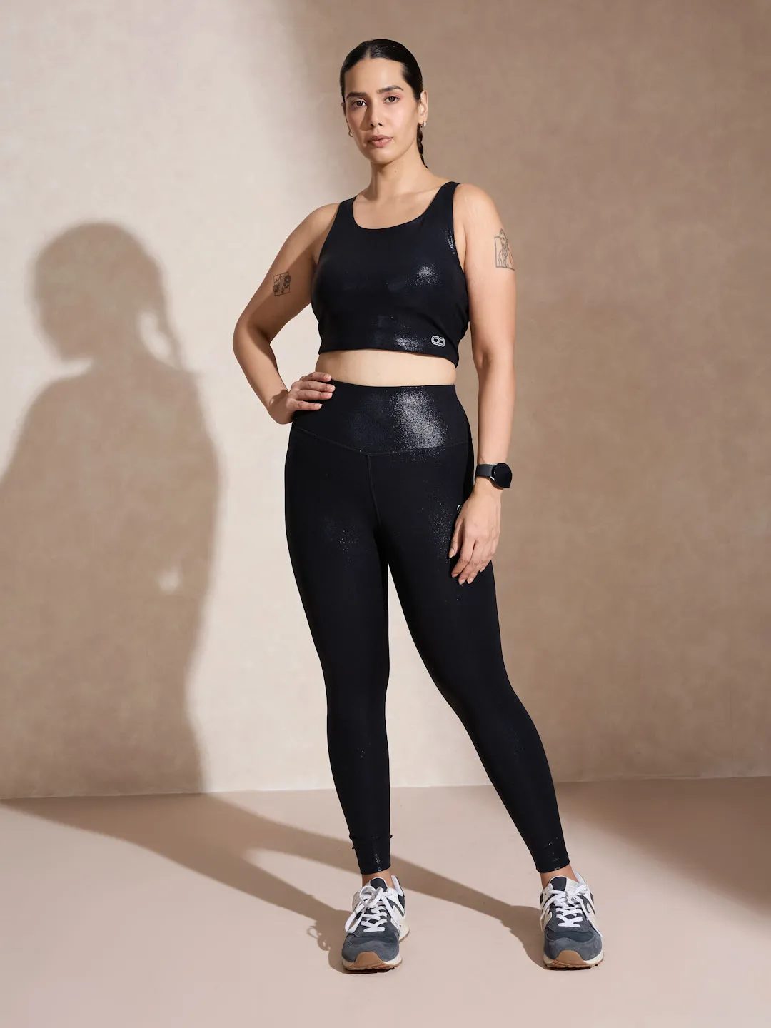 Ath Track Gloss Leggings Shiny Black