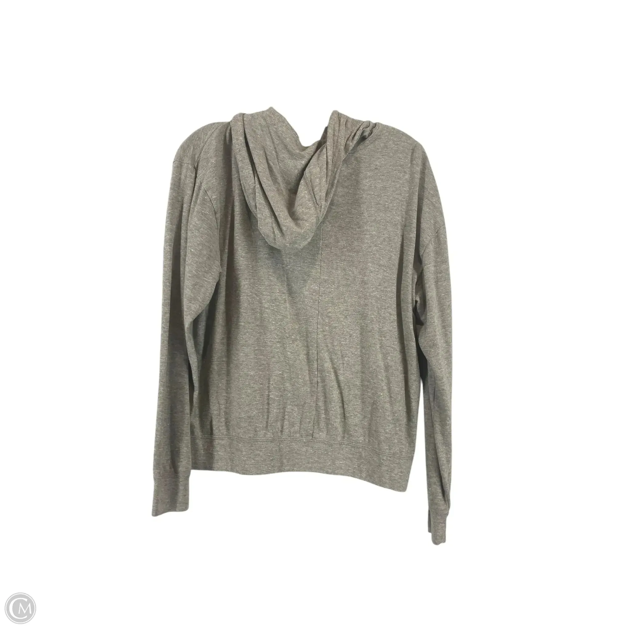 Athletic Jacket By Nike In Grey, Size: L