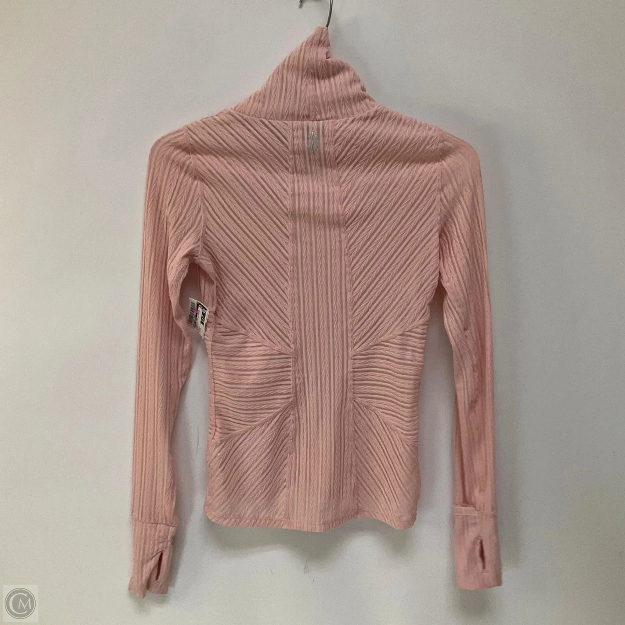 Athletic Top Long Sleeve Collar By Free People In Pink, Size: S