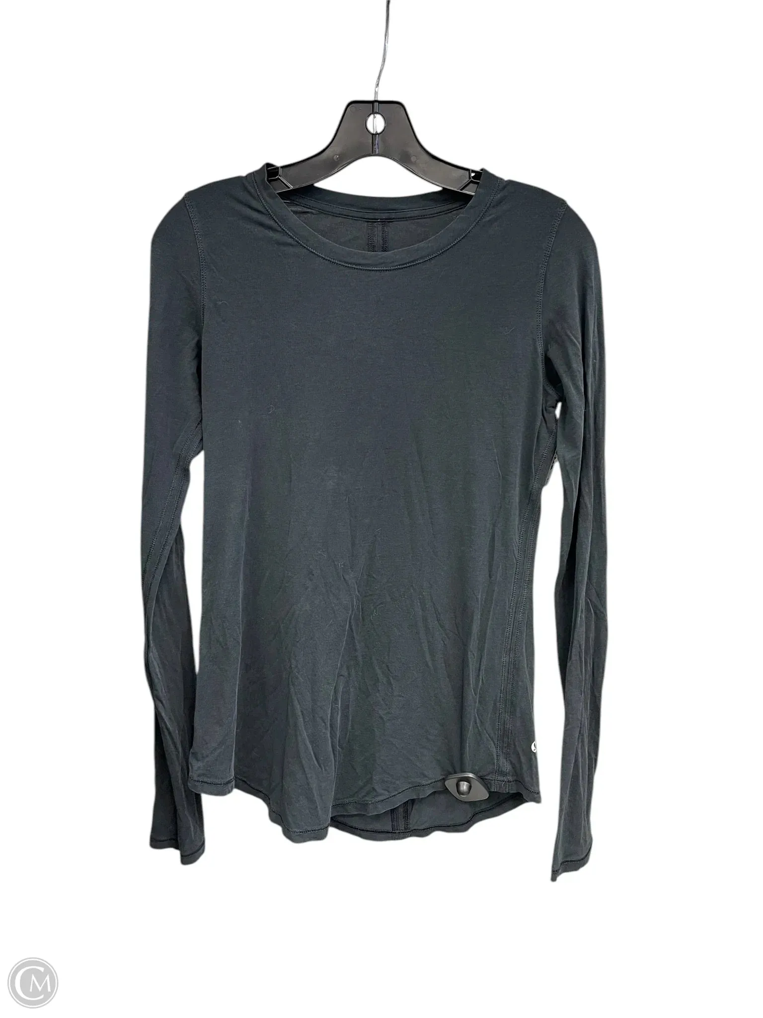 Athletic Top Long Sleeve Crewneck By Lululemon In Black, Size: M