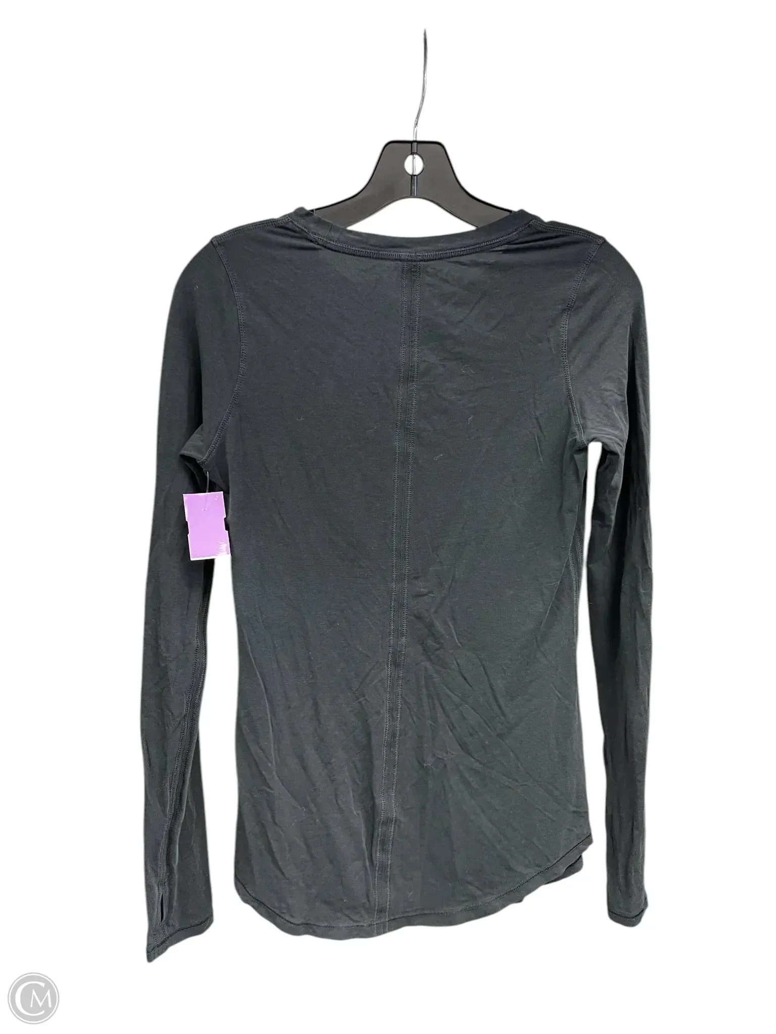Athletic Top Long Sleeve Crewneck By Lululemon In Black, Size: M