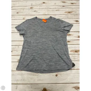 Athletic Top Short Sleeve By Cmf In Grey, Size: Xl