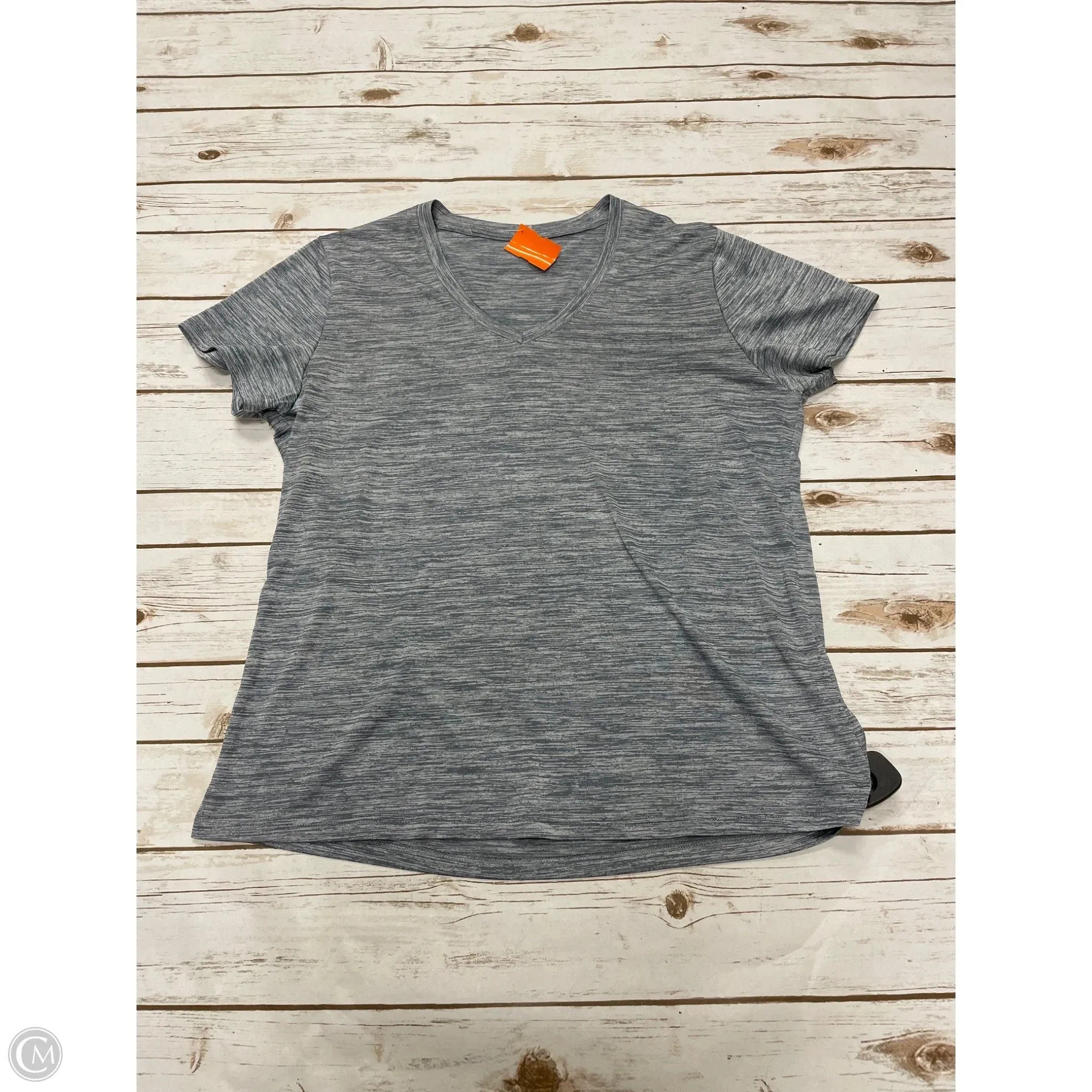Athletic Top Short Sleeve By Cmf In Grey, Size: Xl