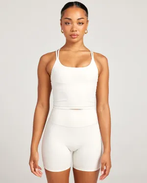 Aura Thin Strap Tank - Vanilla Latte