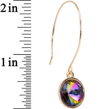 Aurora Gold Tone Pendulum Sphere Fish Hook Earrings