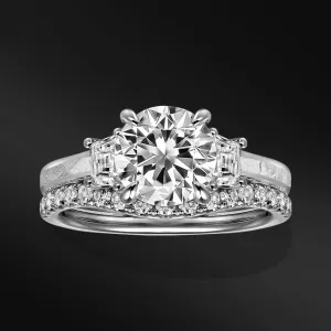 Ayesha Star - 14K Gold Ring Set for Women | 2CT Brilliant Cut Certified Moissanite Engagement Ring | Muonionalusta Meteorite  | D - Color, VVS1 Clarity