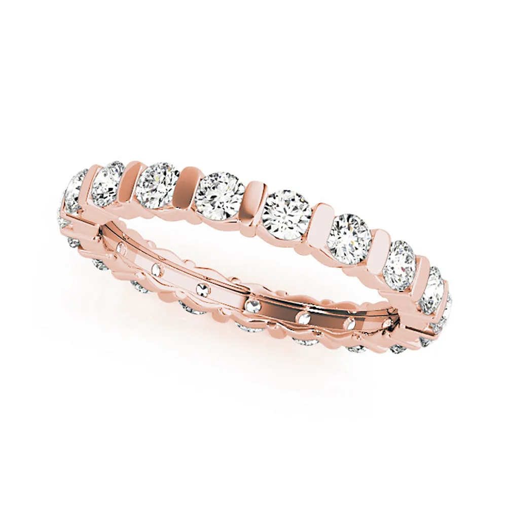 Bar Set 1.30 ct. Round Diamond Eternity Band
