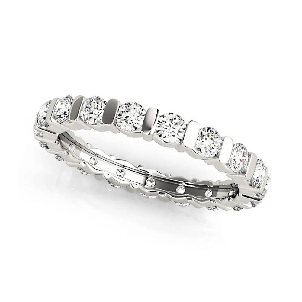 Bar Set 1.30 ct. Round Diamond Eternity Band