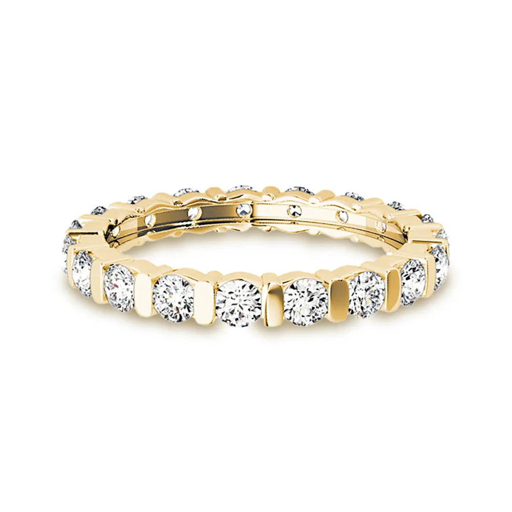 Bar Set 1.30 ct. Round Diamond Eternity Band