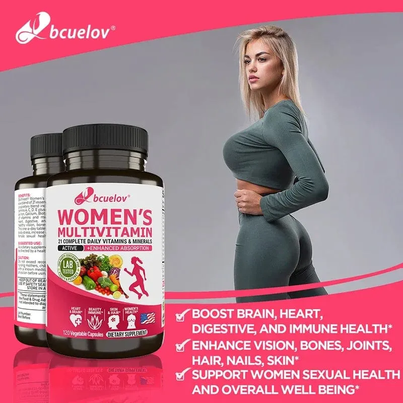 Bcuelov Women's Complete Multivitamin & Mineral Supplement