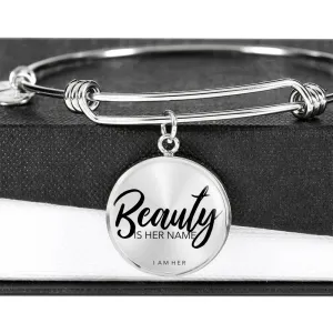 Beauty is Her Name - Women's Bangle Bracelet