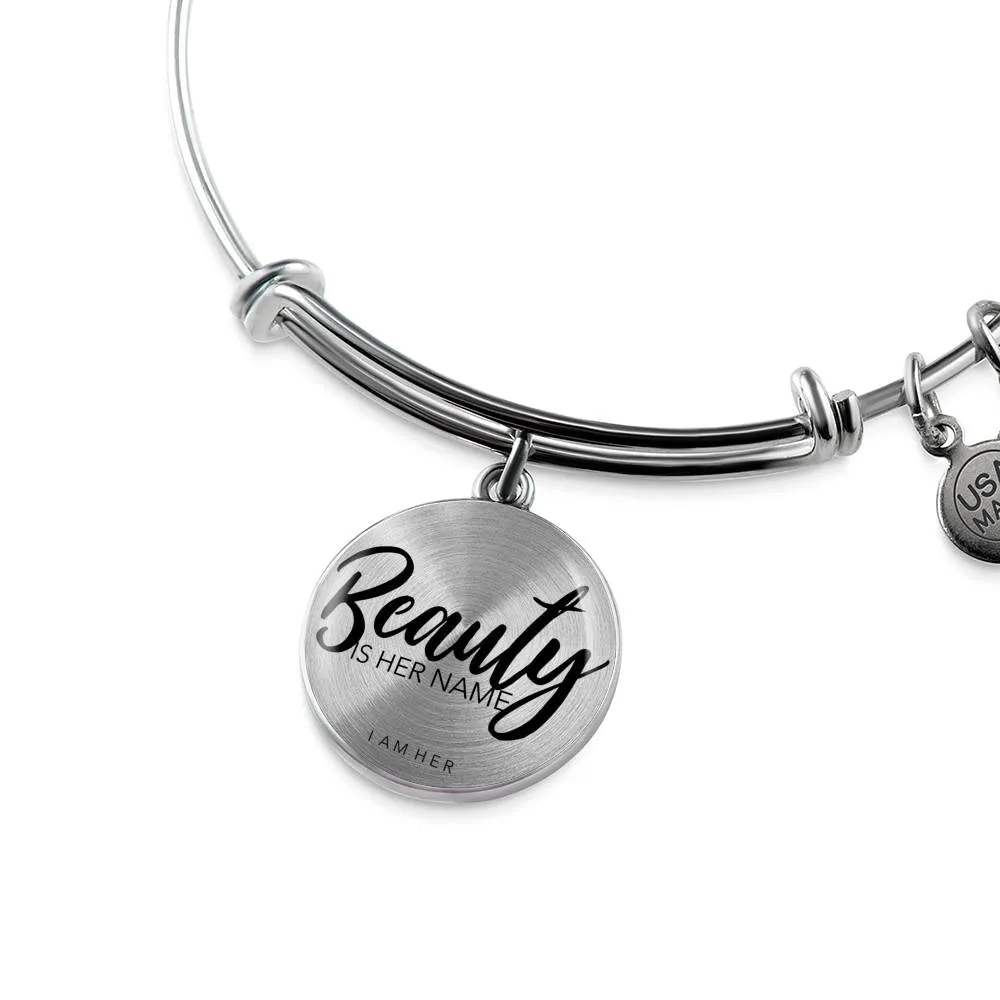 Beauty is Her Name - Women's Bangle Bracelet