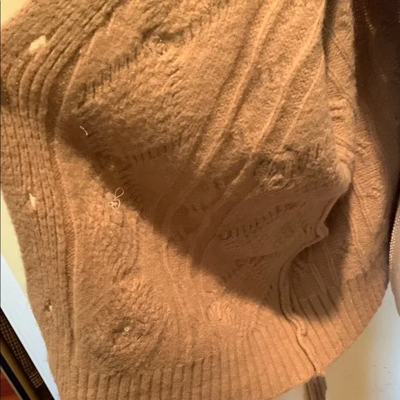 Beige 3D Flower Cardigan Crocheted Accents Preppy Grandmacore Eclectic Unique