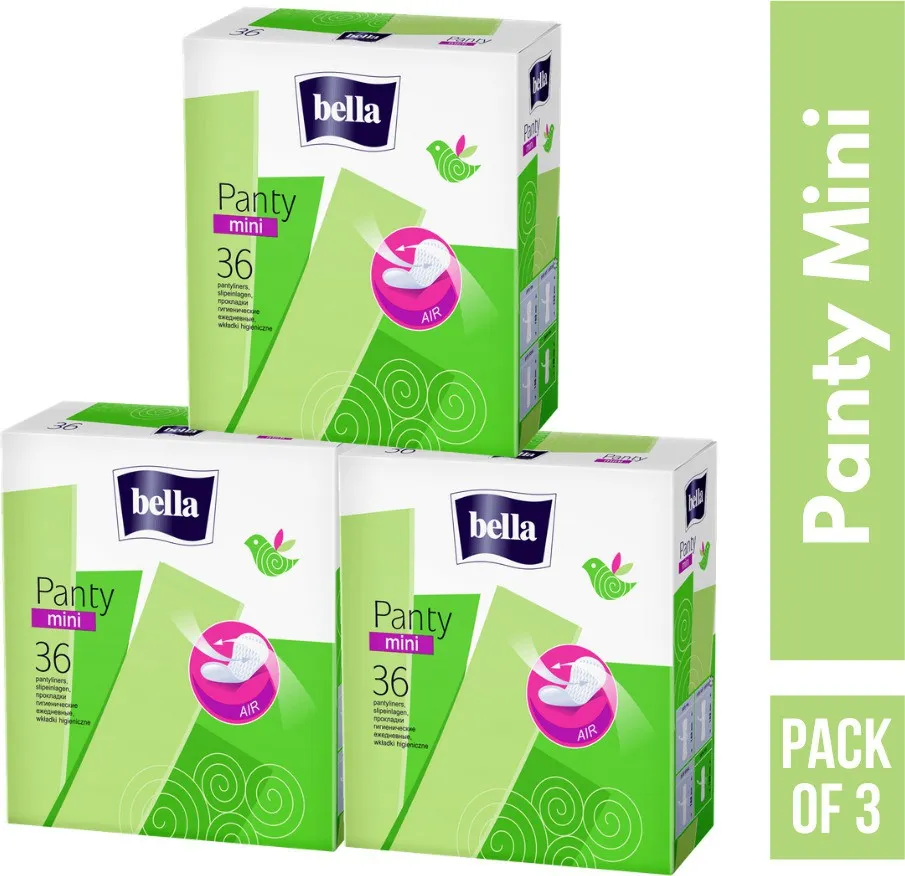 Bella Panty Mini Classic Pantyliners - 36 Pieces Pantyliner (Pack of 3)