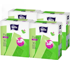 Bella Panty Mini Classic Pantyliners - 36 Pieces Pantyliner (Pack of 4)