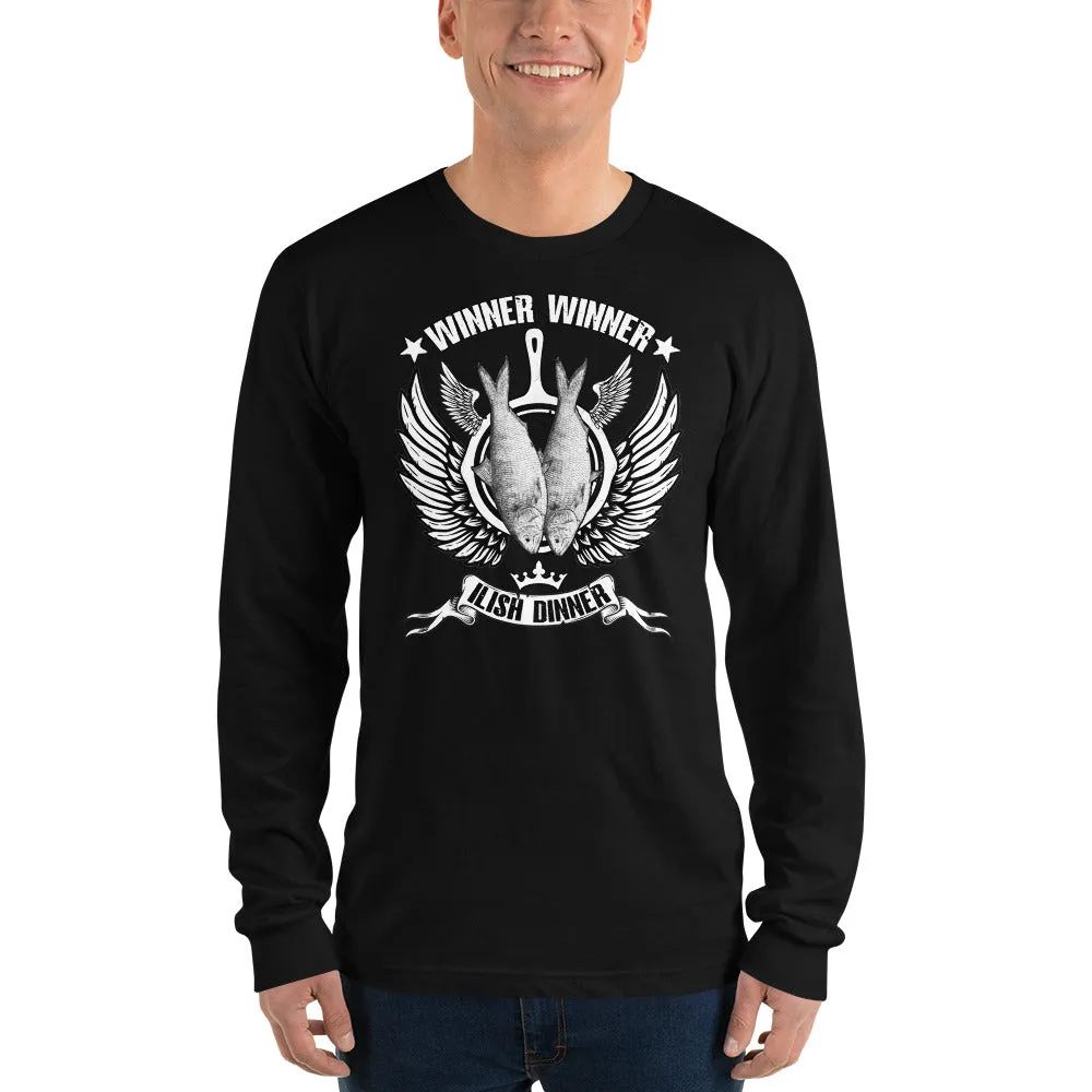 Bengali Unisex Fine Jersey Long Sleeve T-Shirt - Winner Winner Ilish Dinner